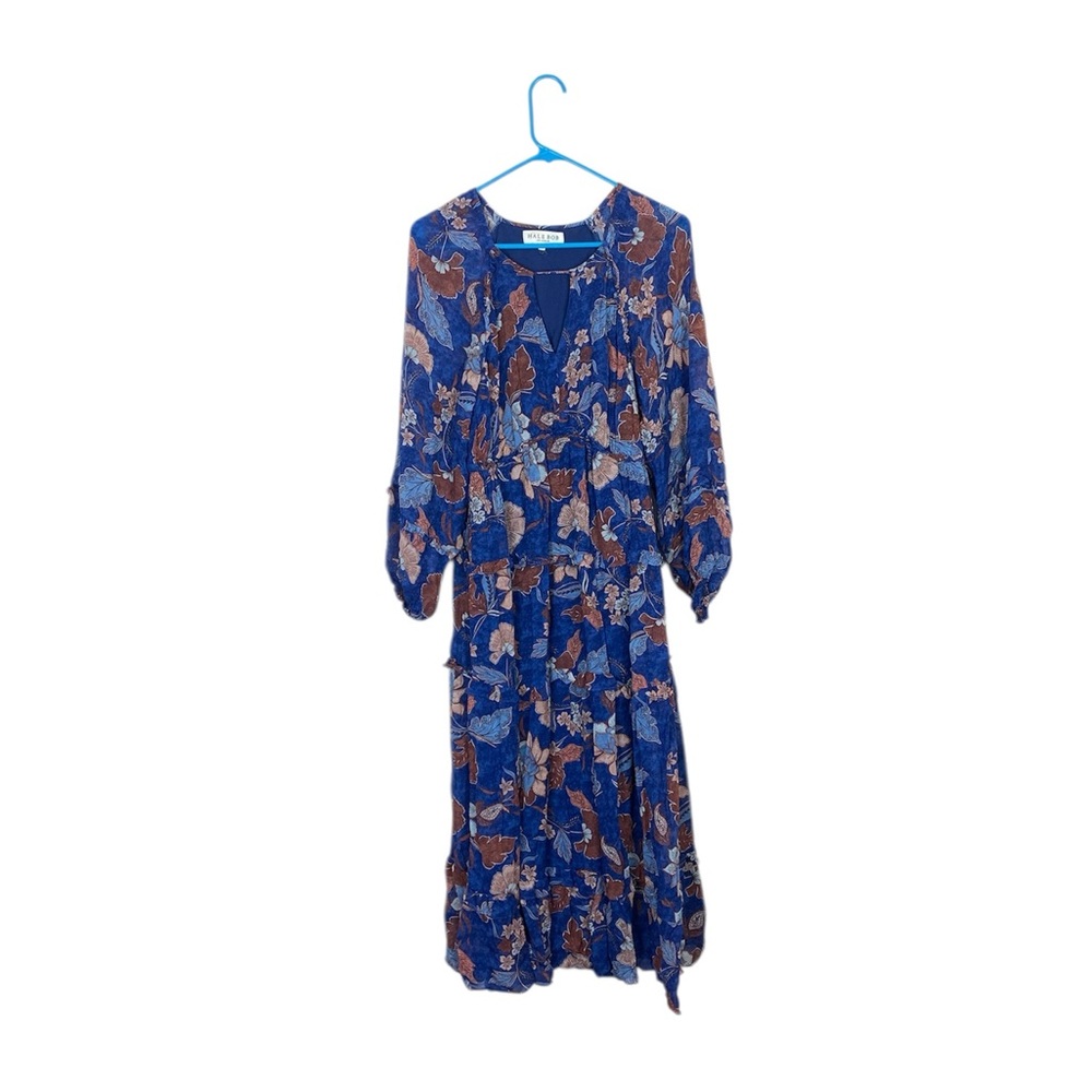 Hale Bob tiered ember maxi dress size large floral - Picture 3 of 11